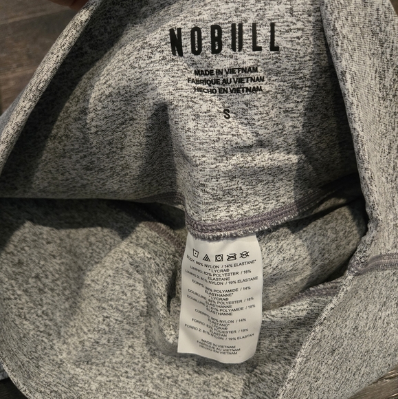 NWT NOBULL High-Rise Plush Heather Tight 28"- White Heather - SZ Small - Picture 6 of 7